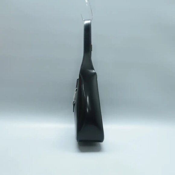 100% Authentic SAINT LAURENT Le 5 a 7 Black W/P Leather Shoulder Bag 2111-11624 - Picture 3 of 12